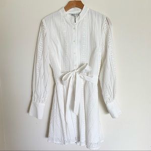 Zara Embroidered Shirt Dress